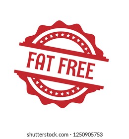 circle rubber stamp with the text fat free. fat free rubber stamp, label, badge, logo,seal