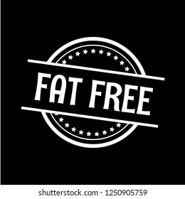 circle rubber stamp with the text fat free. fat free rubber stamp, label, badge, logo,seal