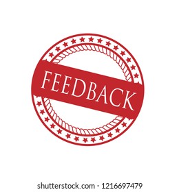 circle rubber stamp with the text feedback. feedback rubber stamp
