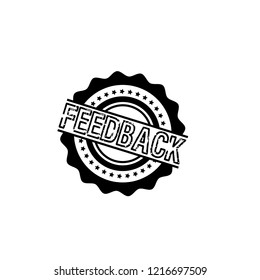 circle rubber stamp with the text feedback. feedback rubber stamp