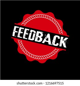 circle rubber stamp with the text feedback. feedback rubber stamp