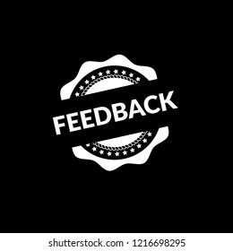 circle rubber stamp with the text feedback. feedback rubber stamp