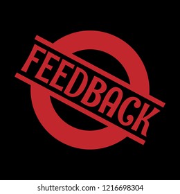 circle rubber stamp with the text feedback. feedback rubber stamp