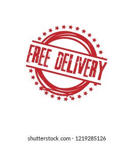 circle rubber stamp with the text free delivery. free delivery rubber stamp, label, badge, logo,seal