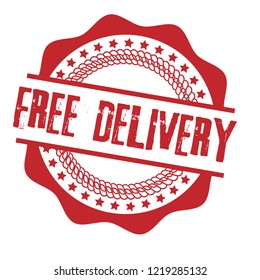 circle rubber stamp with the text free delivery. free delivery rubber stamp, label, badge, logo,seal