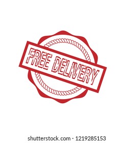 circle rubber stamp with the text free delivery. free delivery rubber stamp, label, badge, logo,seal