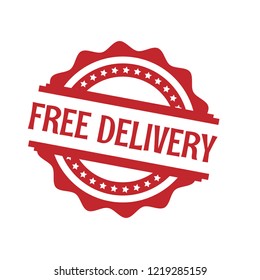circle rubber stamp with the text free delivery. free delivery rubber stamp, label, badge, logo,seal