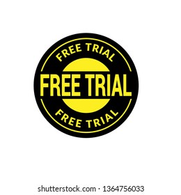 circle rubber stamp with the text free trial. free trial rubber stamp, label, badge, logo,seal. Designed for your web site design, logo, app, UI