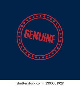 circle rubber stamp with the text genuine. genuine rubber stamp, label, badge, logo,seal. Designed for your web site design, logo, app, UI