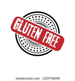 circle rubber stamp with the text gluten free. gluten free rubber stamp, label, badge, logo,seal