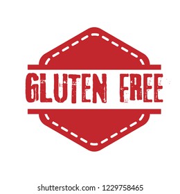 circle rubber stamp with the text gluten free. gluten free rubber stamp, label, badge, logo,seal