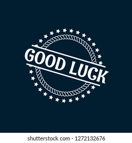 circle rubber stamp with the text good luck. good luck rubber stamp, label, badge, logo,seal
