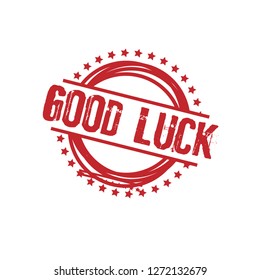 circle rubber stamp with the text good luck. good luck rubber stamp, label, badge, logo,seal