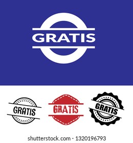 circle rubber stamp with the text gratis. gratis rubber stamp, label, badge, logo,seal. Designed for your web site design, logo, app, UI