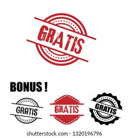 circle rubber stamp with the text gratis. gratis rubber stamp, label, badge, logo,seal. Designed for your web site design, logo, app, UI