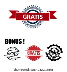 circle rubber stamp with the text gratis. gratis rubber stamp, label, badge, logo,seal. Designed for your web site design, logo, app, UI