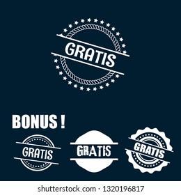 circle rubber stamp with the text gratis. gratis rubber stamp, label, badge, logo,seal. Designed for your web site design, logo, app, UI