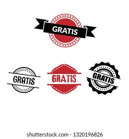 circle rubber stamp with the text gratis. gratis rubber stamp, label, badge, logo,seal. Designed for your web site design, logo, app, UI