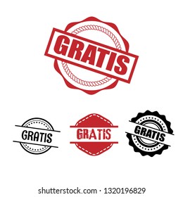 circle rubber stamp with the text gratis. gratis rubber stamp, label, badge, logo,seal. Designed for your web site design, logo, app, UI