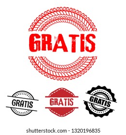 circle rubber stamp with the text gratis. gratis rubber stamp, label, badge, logo,seal. Designed for your web site design, logo, app, UI