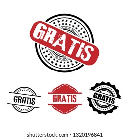 circle rubber stamp with the text gratis. gratis rubber stamp, label, badge, logo,seal. Designed for your web site design, logo, app, UI