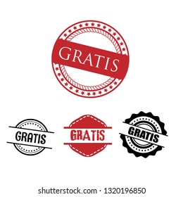 circle rubber stamp with the text gratis. gratis rubber stamp, label, badge, logo,seal. Designed for your web site design, logo, app, UI