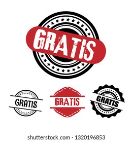 circle rubber stamp with the text gratis. gratis rubber stamp, label, badge, logo,seal. Designed for your web site design, logo, app, UI