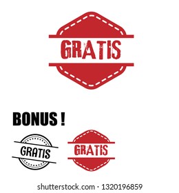 circle rubber stamp with the text gratis. gratis rubber stamp, label, badge, logo,seal. Designed for your web site design, logo, app, UI