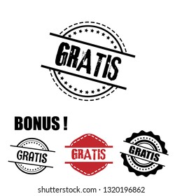 circle rubber stamp with the text gratis. gratis rubber stamp, label, badge, logo,seal. Designed for your web site design, logo, app, UI