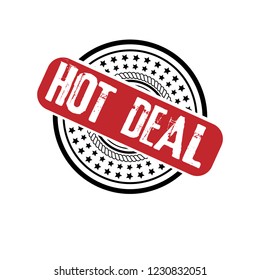 circle rubber stamp with the text hot deal. hot deal rubber stamp, label, badge, logo,seal