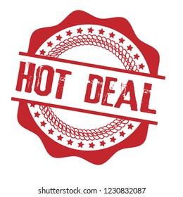 circle rubber stamp with the text hot deal. hot deal rubber stamp, label, badge, logo,seal
