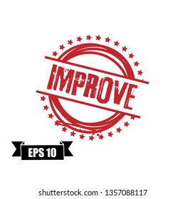 circle rubber stamp with the text improve. improve rubber stamp, label, badge, logo,seal. Designed for your web site design, logo, app, UI