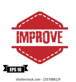 circle rubber stamp with the text improve. improve rubber stamp, label, badge, logo,seal. Designed for your web site design, logo, app, UI