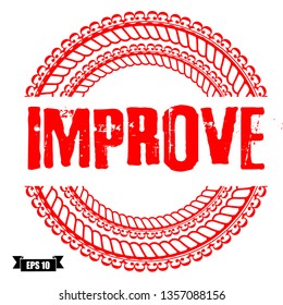 circle rubber stamp with the text improve. improve rubber stamp, label, badge, logo,seal. Designed for your web site design, logo, app, UI
