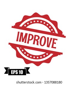 circle rubber stamp with the text improve. improve rubber stamp, label, badge, logo,seal. Designed for your web site design, logo, app, UI
