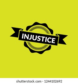 circle rubber stamp with the text injustice. injustice rubber stamp, label, badge, logo,seal