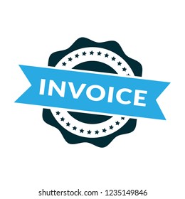 circle rubber stamp with the text invoice. invoice rubber stamp, label, badge, logo,seal