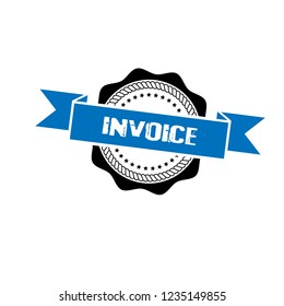 circle rubber stamp with the text invoice. invoice rubber stamp, label, badge, logo,seal