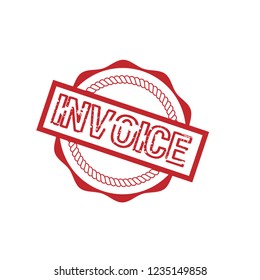 circle rubber stamp with the text invoice. invoice rubber stamp, label, badge, logo,seal