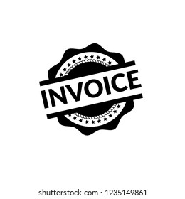 circle rubber stamp with the text invoice. invoice rubber stamp, label, badge, logo,seal