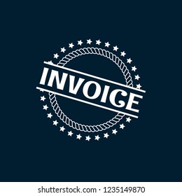 circle rubber stamp with the text invoice. invoice rubber stamp, label, badge, logo,seal