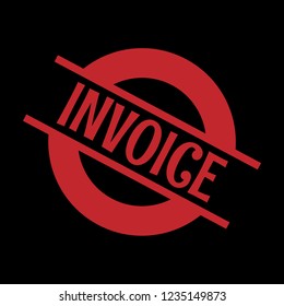 circle rubber stamp with the text invoice. invoice rubber stamp, label, badge, logo,seal