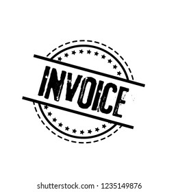circle rubber stamp with the text invoice. invoice rubber stamp, label, badge, logo,seal