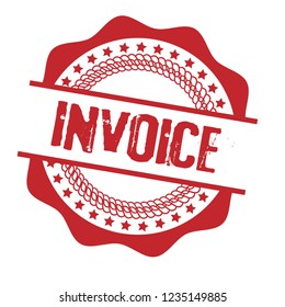 circle rubber stamp with the text invoice. invoice rubber stamp, label, badge, logo,seal