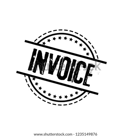 circle rubber stamp with the text invoice. invoice rubber stamp, label, badge, logo,seal