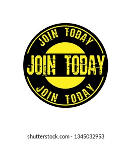 circle rubber stamp with the text join today. join today rubber stamp, label, badge, logo,seal. Designed for your web site design, logo, app, UI