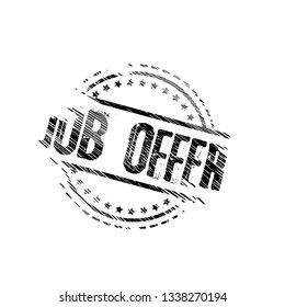 circle rubber stamp with the text joob offer. joob offer rubber stamp, label, badge, logo,seal. Designed for your web site design, logo, app, UI