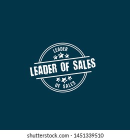 circle rubber stamp with the text leader of sales. leader of sales rubber stamp, label, badge, logo,seal