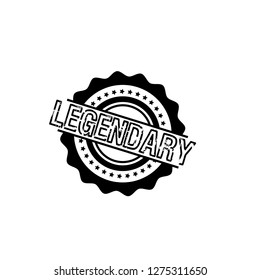 circle rubber stamp with the text legendary. legendary rubber stamp, label, badge, logo,seal.Designed for your web site design, logo, app, UI