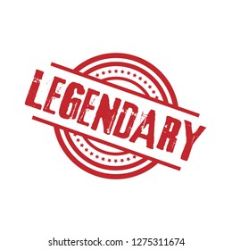 circle rubber stamp with the text legendary. legendary rubber stamp, label, badge, logo,seal.Designed for your web site design, logo, app, UI